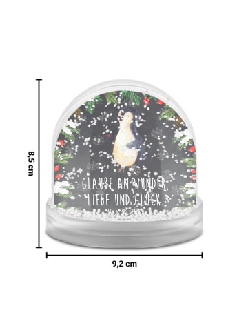 Mr. & Mrs. Panda Schneekugel Pinguin Marienkäfer mit Spruch in Kreidetafel