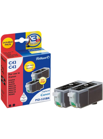 Pelikan Tintenpatrone kompatibel mit Canon CLI-525G Gr. 1513 Packung mit 2 S...