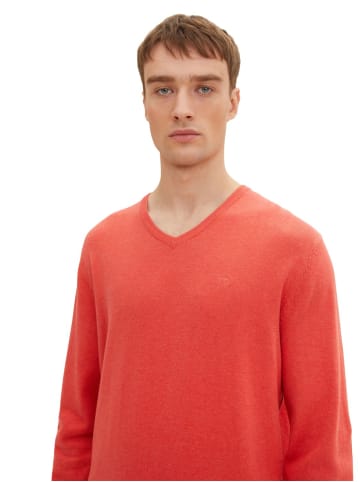 Tom Tailor Pullover Basic V-Neck in Rot