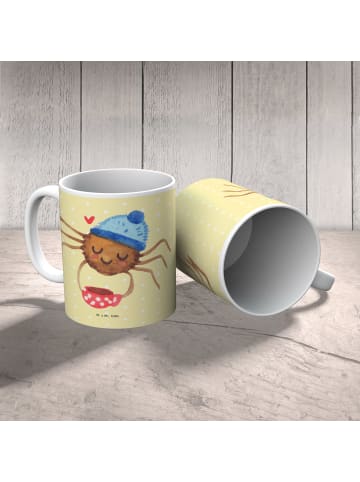 Mr. & Mrs. Panda Kindertasse Spinne Agathe Kaffee ohne Spruch in Gelb Pastell