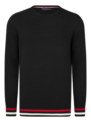 Felix Hardy Rundhals Baumwollpullover in Schwarz