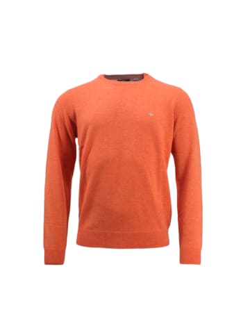 FYNCH-HATTON O-Neck, Merino Cashmere in Burnt oran