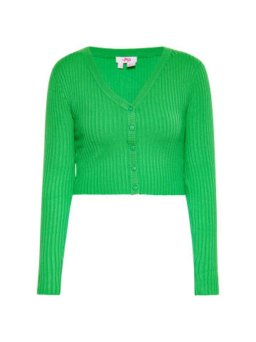 myMo Damen Cropped Cardigan in GRÜN