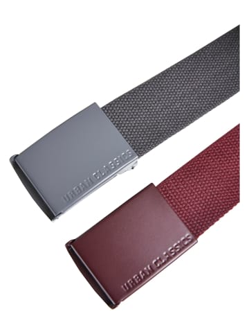 Urban Classics Belt in bordeaux/charcoal