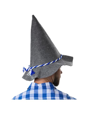 tectake Trachtenhut aus Filz, blau/weiß
