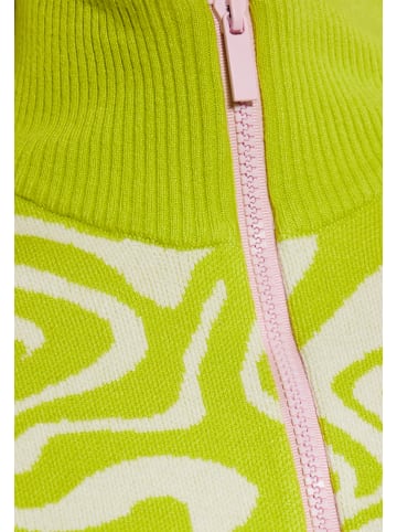 Swirly Damen Pullover in WOLLWEISS LIMETTE