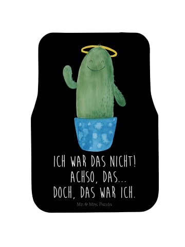Mr. & Mrs. Panda Fußmatte Fürs Auto Kaktus Heilig mit Spruch in Schwarz