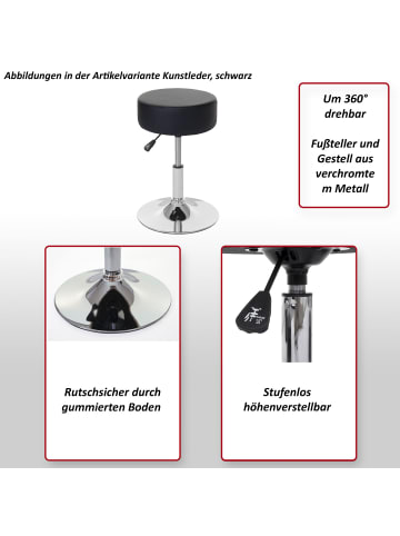 MCW Hocker C22, Kunstleder, schwarz