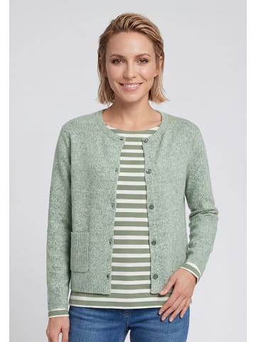 Olsen Strickcardigan in Moss Green Melange
