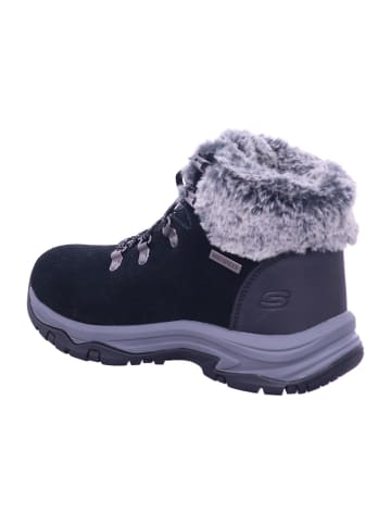Skechers Damen Winterschuhe warm Lace Up Faux Fur Cuff Boot W/ in Schwarz