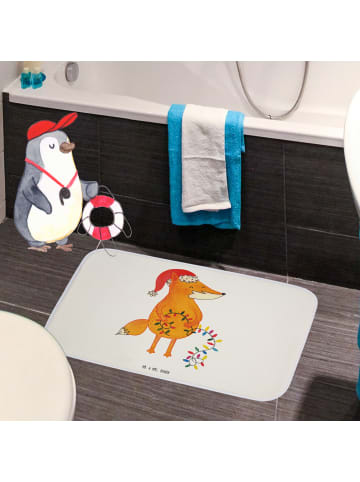Mr. & Mrs. Panda Duschvorleger Fuchs Weihnachten ohne Spruch in Weiß