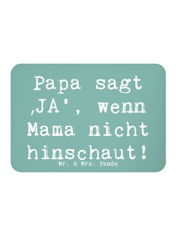 Mr. & Mrs. Panda Magnet Spruch Vater Geheimhaltung mit Spruch in Meeresbrise