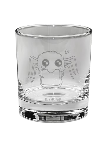 Mr. & Mrs. Panda Wasserglas Spinne Agathe Sandwich ohne Spruch in Transparent