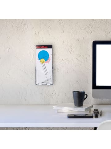 relaxdays 4x Prospekthalter in Transparent - DIN Lang