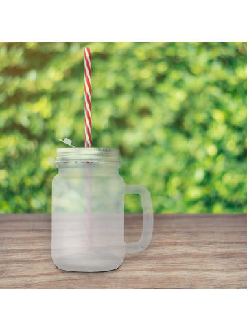 Mr. & Mrs. Panda Limonadenglas Lama Springen ohne Spruch in Transparent