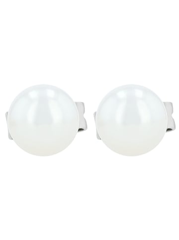 Adeliás Damen Ohrringe – Ohrstecker aus Edelstahl mit Perle in silber