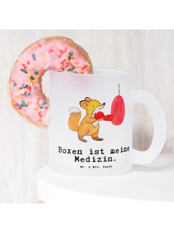 Mr. & Mrs. Panda Kaffeetasse Fuchs Boxen mit Spruch in Transparent