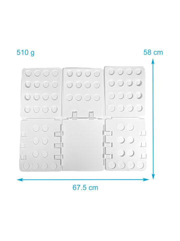 Intirilife Faltbrett Kleiderfalthilfe in Weiß
