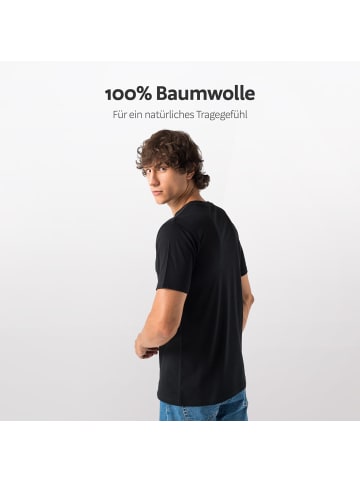Burnell & Son T-Shirt Basic, 3er Pack in 3x Schwarz