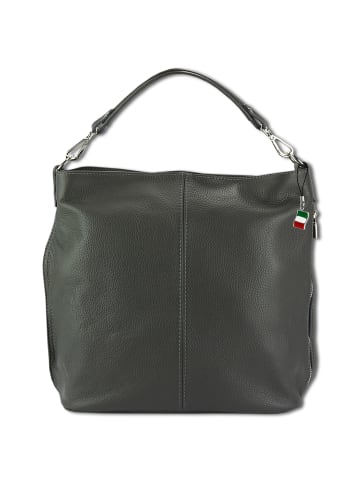 Florence Florence Schultertasche, Shopper Leder grau ca. 40cm breit