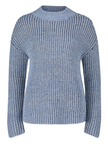 BETTY & CO Strickpullover mit Struktur in Blau/Weiß