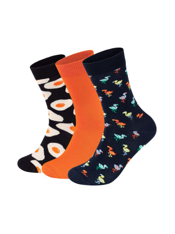 Happy Socks Socken 3-Pack Sunny Side Up-Solid-Flamingo Socks in multi_coloured