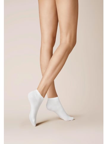 Kunert Sneakersocken Sensual Cotton druckfreier Bund in White