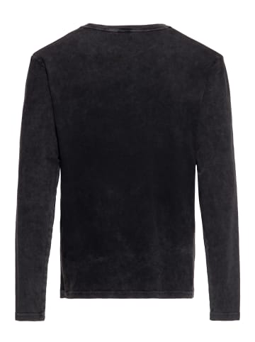 King Kerosin King Kerosin Acid washed Longsleeve Road Runners in schwarz