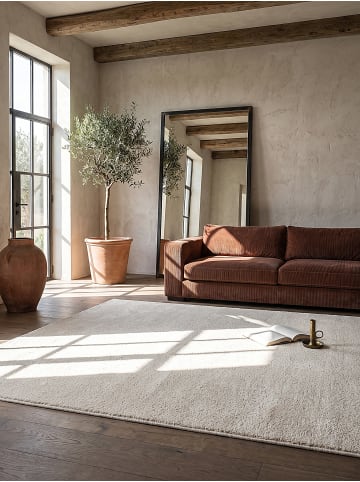 KADIMA DESIGN Läufer Uni weich wohnlich Wohnzimmer Schlafzimmer gemütlich Wohnraum in Creme