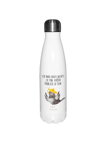 Mr. & Mrs. Panda Thermosflasche Rabe Sombrero mit Spruch in Weiß