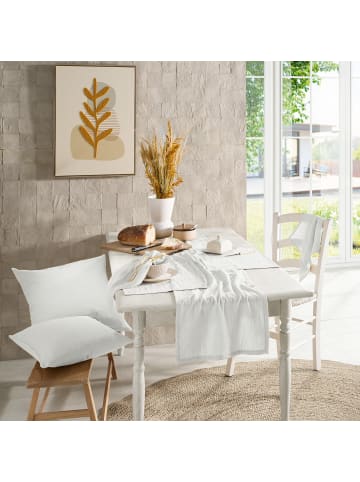Erwin Müller Baumwolle Tischläufer Arona in weiß