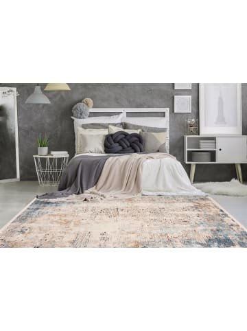 Kurzflor Teppich Paula 125 in Multicolor Rostrot
