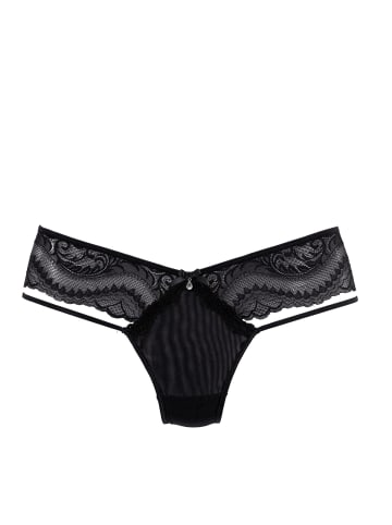 PETITE FLEUR GOLD Tanga in schwarz