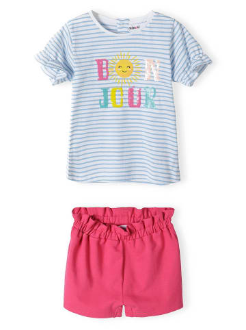 Minoti 2tlg. Outfit: T-Shirt & Shorts pineapple 4 in rosa