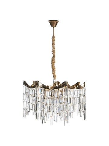 Beliani Kronleuchter JEMNI in Gold/Silber - (W) 60 x (H) 52 x (L) 60 cm