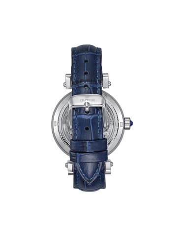 Empress Theodora Automatikuhr mit Lederarmband in Silver/Blue