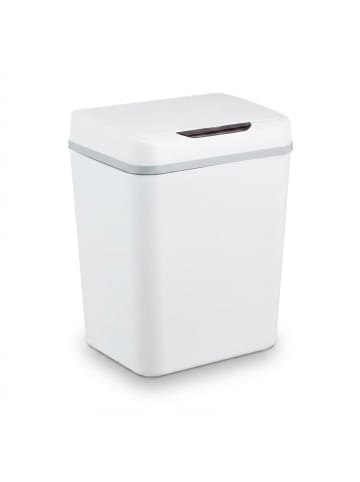 relaxdays Bad-Mülleimer mit Sensor in Weiß - 9 Liter