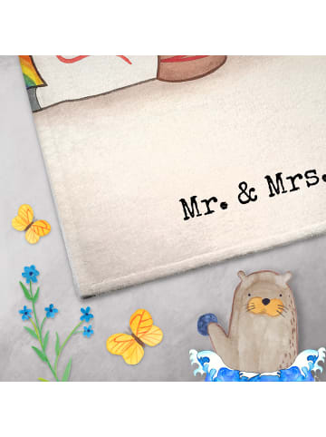 Mr. & Mrs. Panda gäste wc handtuch Einhorn Näherin Design mit Sp... in Weiß