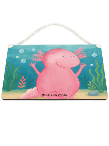 Mr. & Mrs. Panda Wegweiser Axolotl Hurra Design ohne Spruch in Weiß