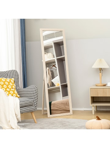 HOMCOM Ganzkörperspiegel-50L x 4B x 160H cm-Weiß