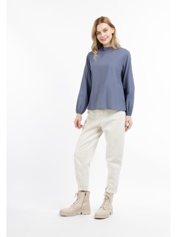 DreiMaster Damen Langarmbluse in Graublau