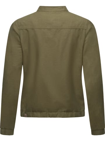 ragwear Kurzjacke Malawi Linen in Dark Olive