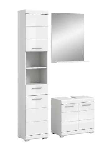 ebuy24 Badmöbelset Scout (3-teilig) Weiß 112 x 34 cm