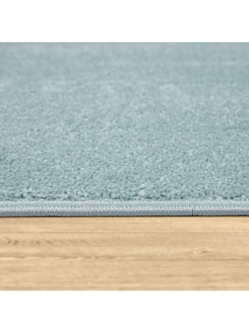 KADIMA DESIGN Waschbarer Teppich waschmaschinenwaschbar Unifarben Küche, Flur in Türkis