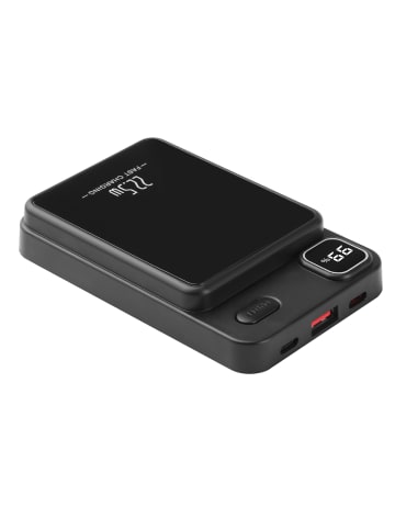 Platyne MagSafe-Powerbank 10000 mAh mit LED-Display in Schwarz