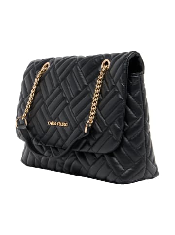 Carlo Colucci Schultertasche Fanelli in Schwarz