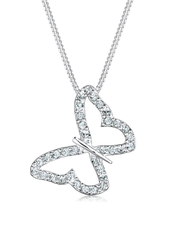 Elli Halskette 925 Sterling Silber Schmetterling in Weiß