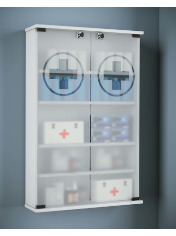 ebuy24 Badschrank Janula Weiß 60 x 18 cm