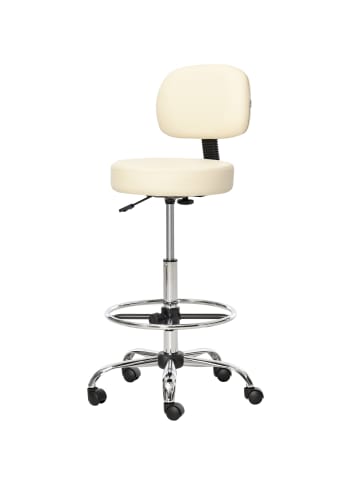 HOMCOM Barhocker in Beige 56L x 57B x 104H cm