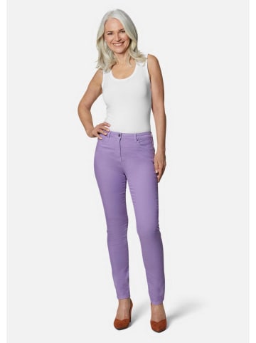 GOLDNER Kurzgröße:  Lange Freizeithose BELLA mit Formbund in veilchen